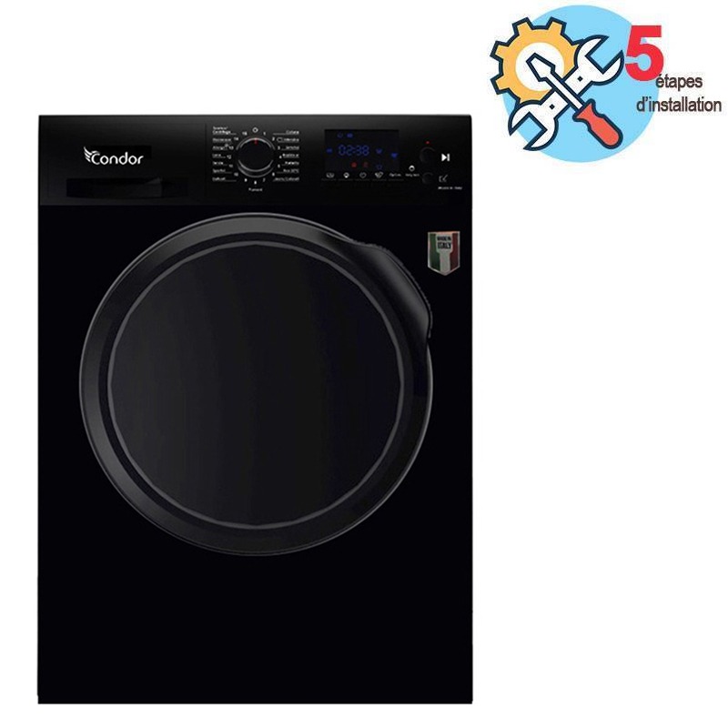 Lave linge Frontal CONDOR CON-F912IB 9Kg - Noir