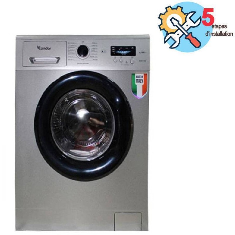 Lave linge Frontal CONDOR CON-G710S 7Kg - Silver