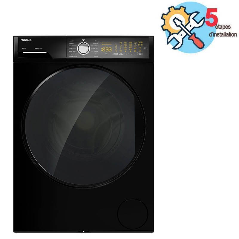 Lave linge Frontal Inverter FOCUS SOFT 1411 11kg - Noir