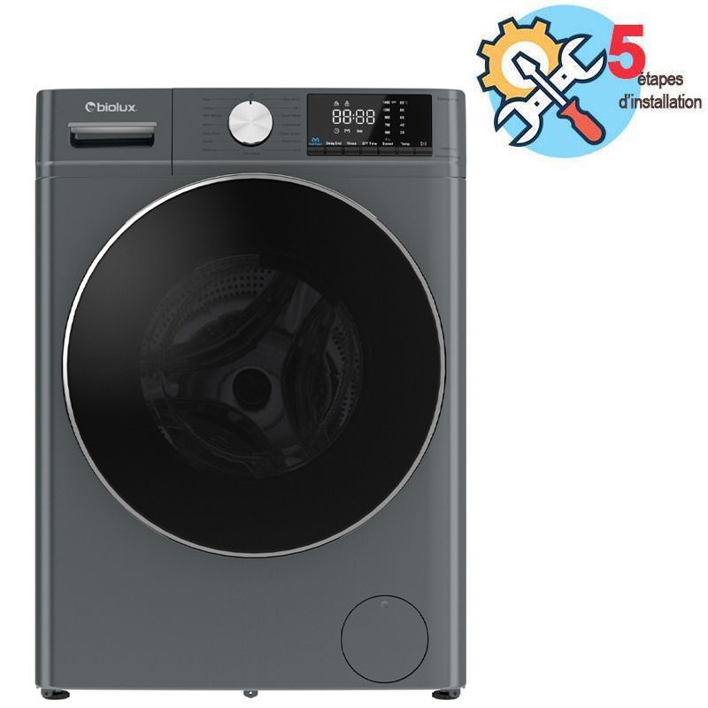 Lave Linge Frontal Inverter BIOLUX MAXY-120S 10Kg - Silver