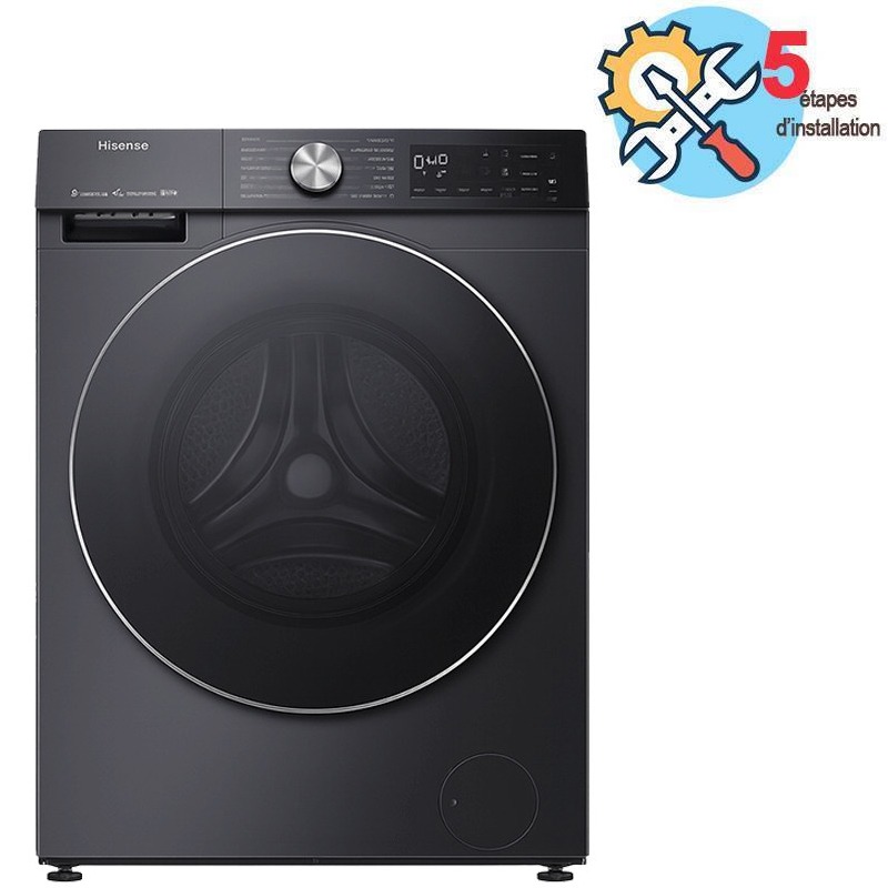 Lave Linge Frontal Inverter HISENSE WF3S1043BT 10.5kg - Inox