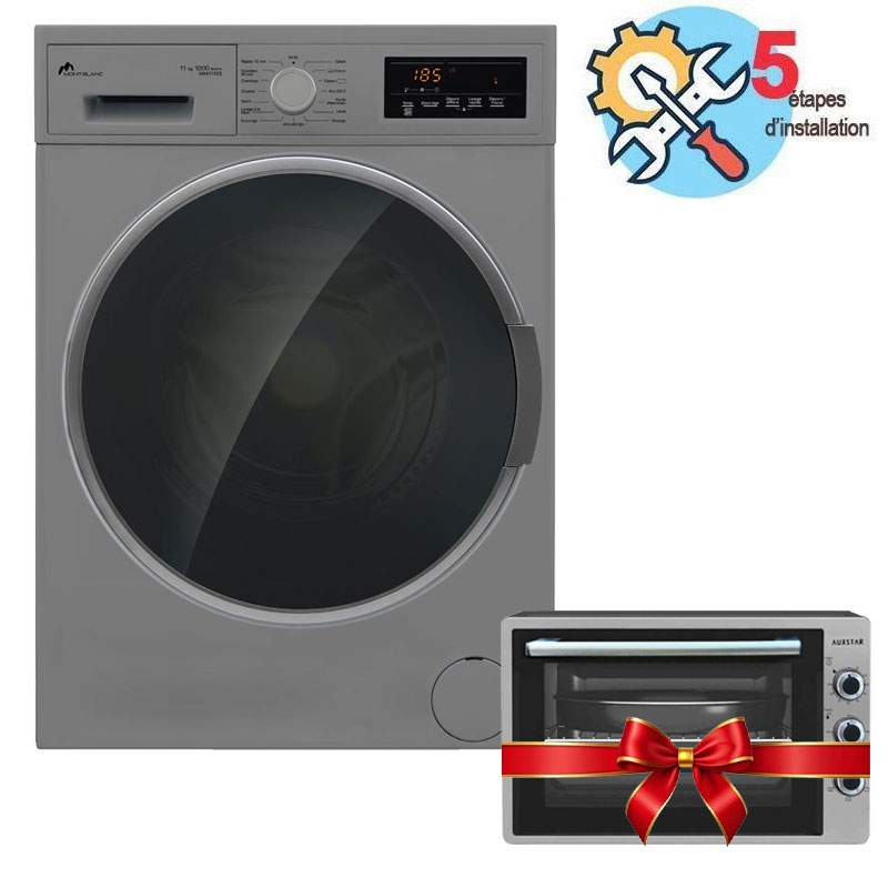 Lave Linge Frontal Inverter MONTBLANC WM1212S 12kg + Four Électrique