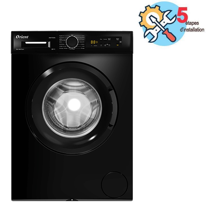 Lave Linge Frontal ORIENT OW-F7V01N 7Kg - Noir