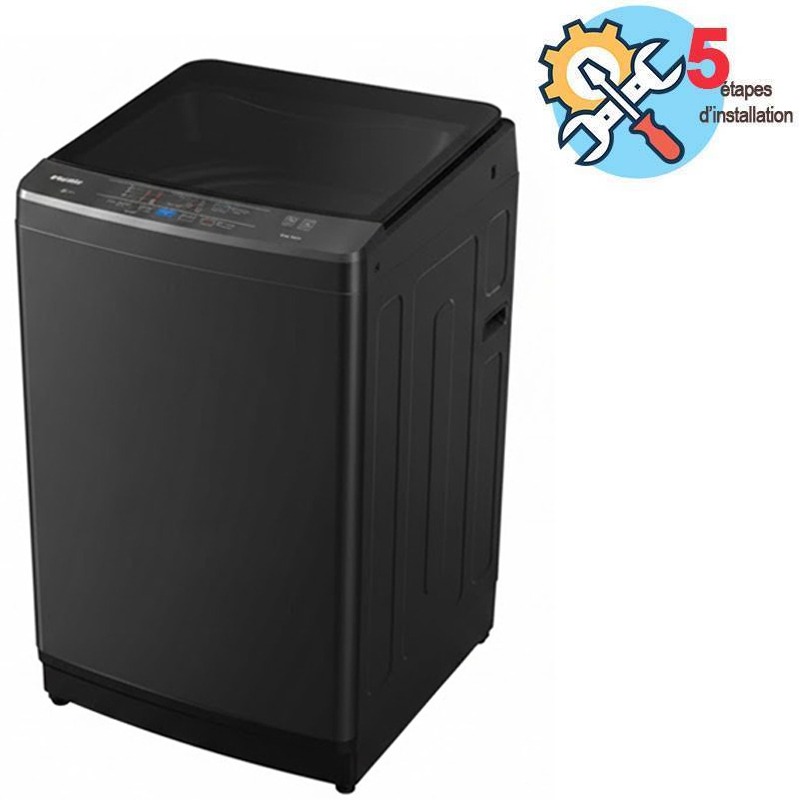 Lave Linge Top NEWSTAR AT12-680DS 10Kg - Dark Silver