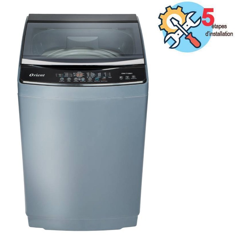 Lave linge Top ORIENT OW-T12S01 12kg - Silver