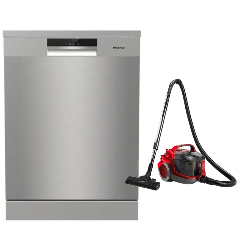 Lave Vaisselle HISENSE 13 Couverts HS622E91X + Aspirateur Hisense