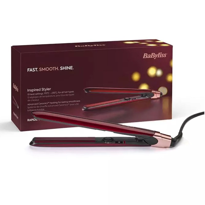 Lisseur Cheveux BABYLISS ST212PE Inspired Styler 235°C - Rouge