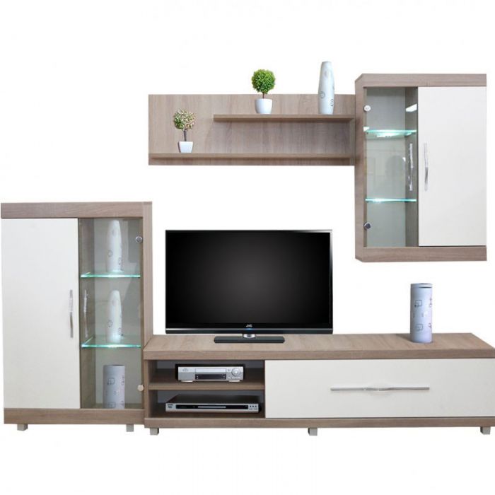 MEUBLE LIVING PARIS LIV05 - Chêne Brut & Blanc