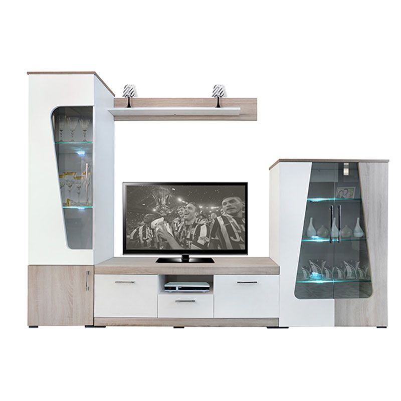 Meuble TV Living SOTUFAB Nevada - Chêne Brut & Blanc