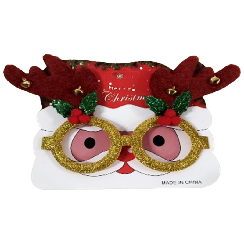 Lunettes de Père Noël Merry Christmas - Rouge&Jaune (KM726)