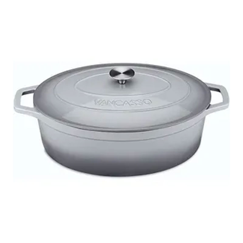 Faitout LAVA Oval Premium 21 x 27 cm - Gris