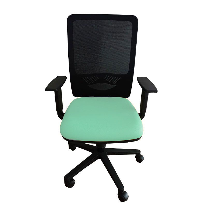 Fauteuil Opérationnel DUKE En Simili Cuir Avec Accoudoirs Réglable - Vert D'eau