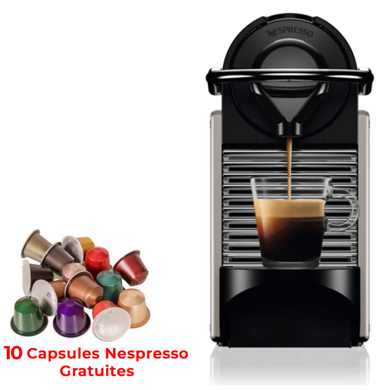 Machine à Café NESPRESSO Pixie 1260W - Titanium
