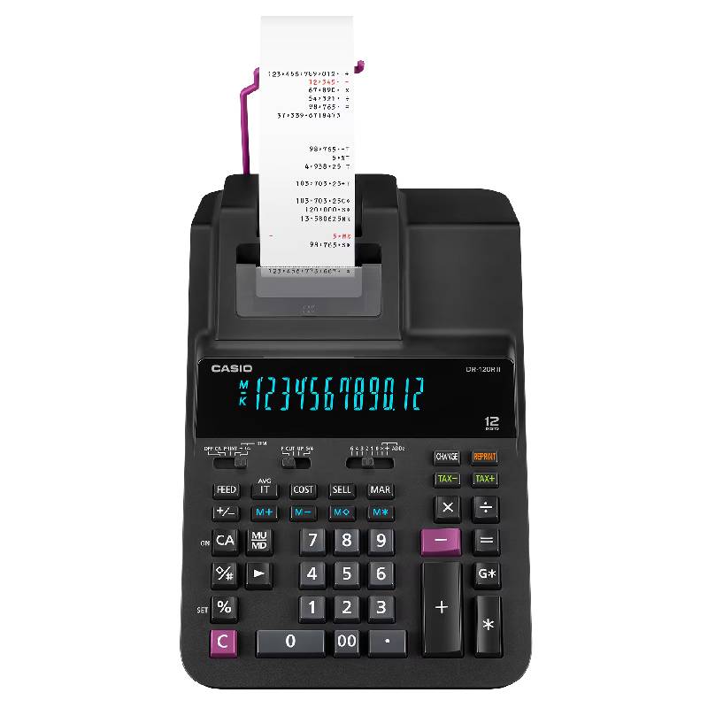 Machine à Calculer CASIO Imprimable 12 Chiffres - Noir