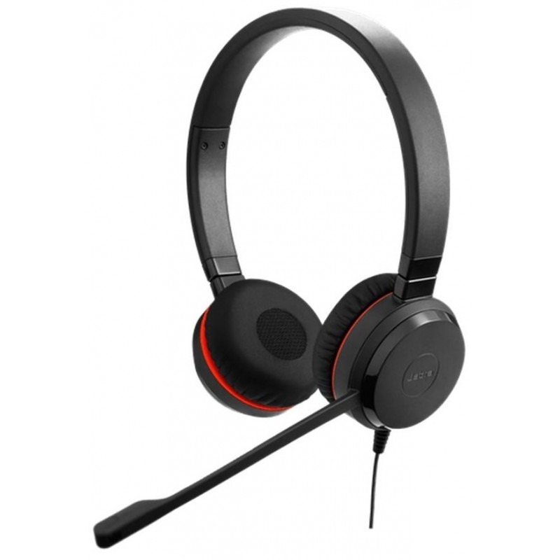 Micro Casque Filaire JABRA EVOLVE 30 II UC Duo + 3.5 jack - Noir