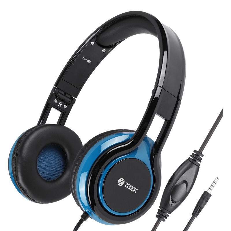 Micro Casque Filaire ZOOOK Sublime - Noir & Bleu