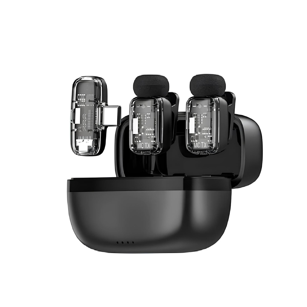 Microphone sans fil WiWU professionnel pour smartphones - Noir