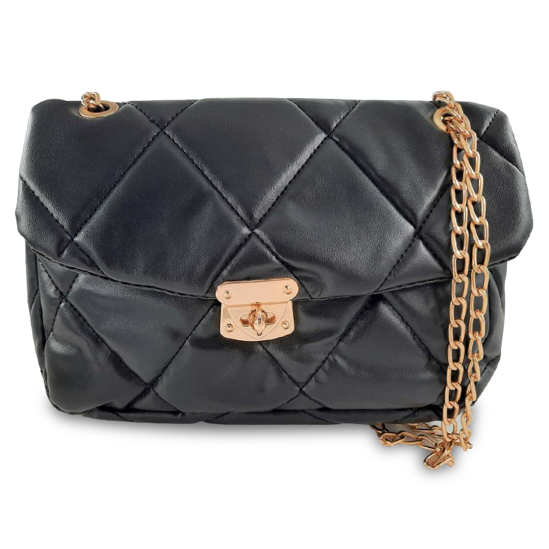 Sac Bandoulière MODALINE MIRELLA avec Chaine - Noir & Gold