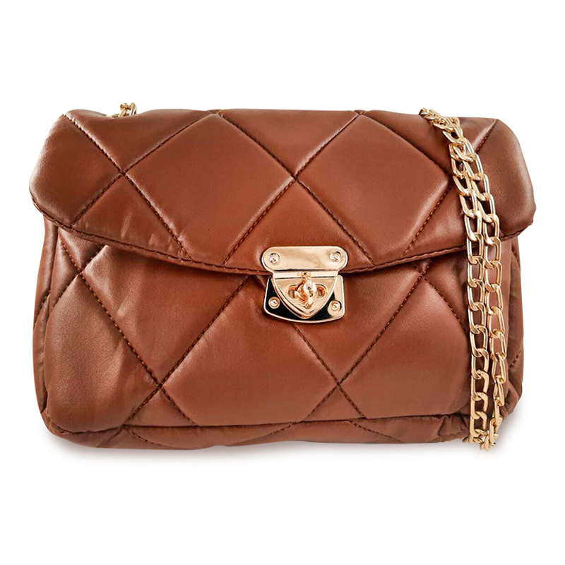 Sac Bandoulière MODALINE MIRELLA avec Chaine - Marron & Gold