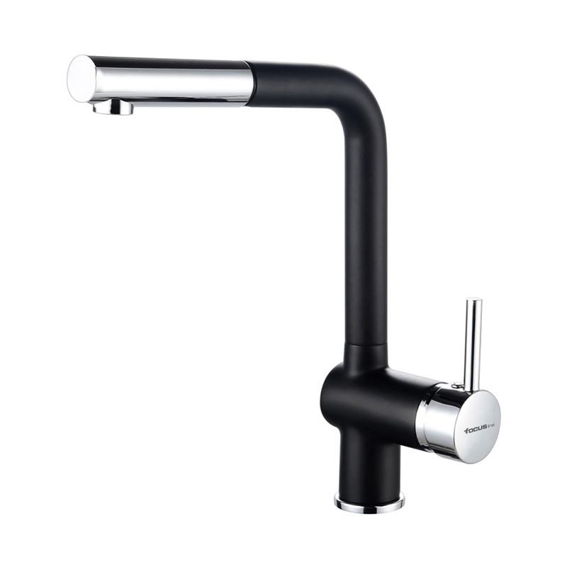 Mitigeur D'évier FOCUS Avec Douchette AP7500B - Noir