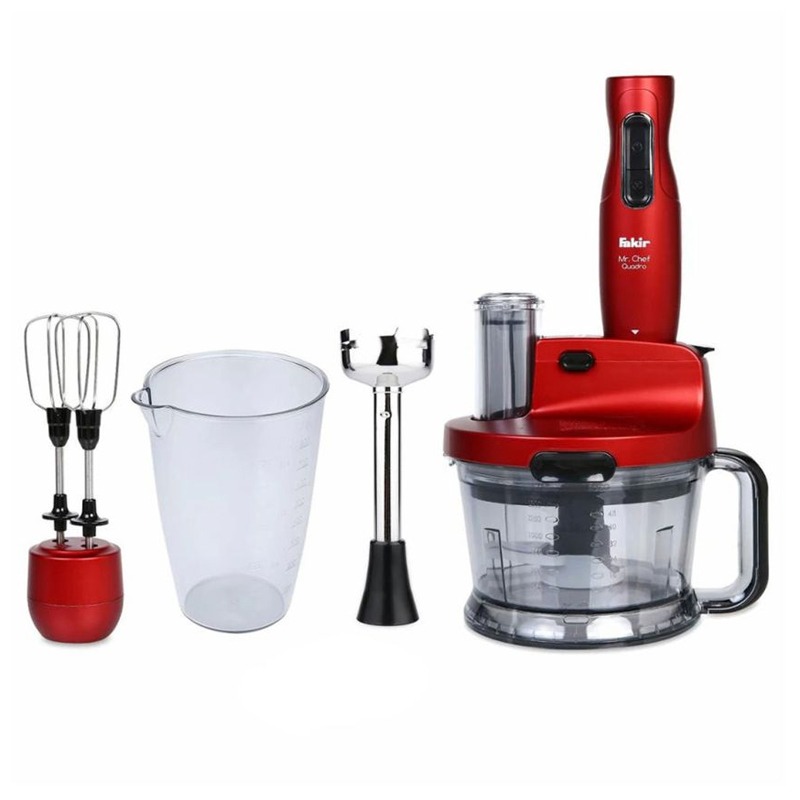 Mixeur Multifonction FAKIR Mr Chef Quadro 1000W - Rouge