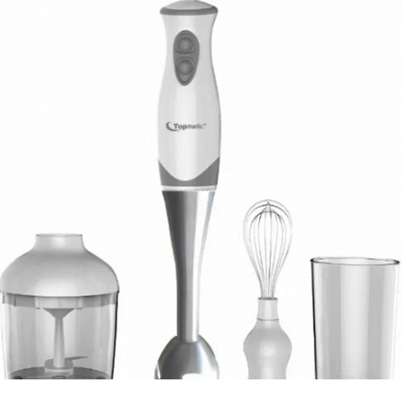 Mixeur Plongeant 4en1 TOPMATIC ESMS-250-2 250W - Blanc