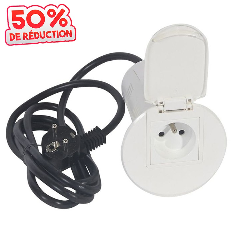 Module de Bureau Encastré LEGRAND 054055 2P+T USB - Blanc