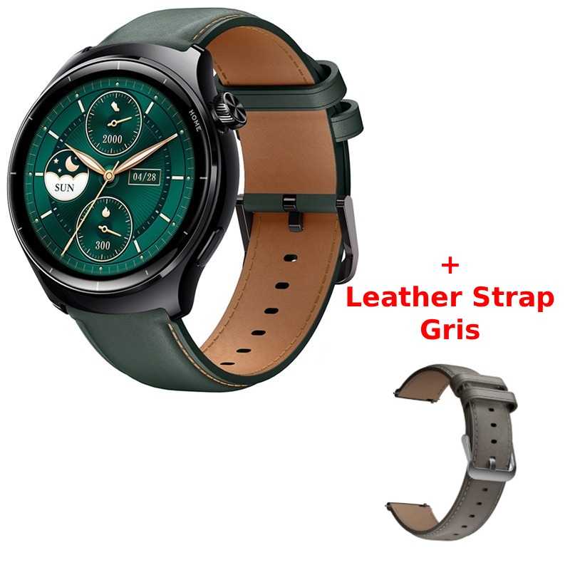 Montre Connectée MIBRO Lite 3 Pro Vert + Leather Strap Gris