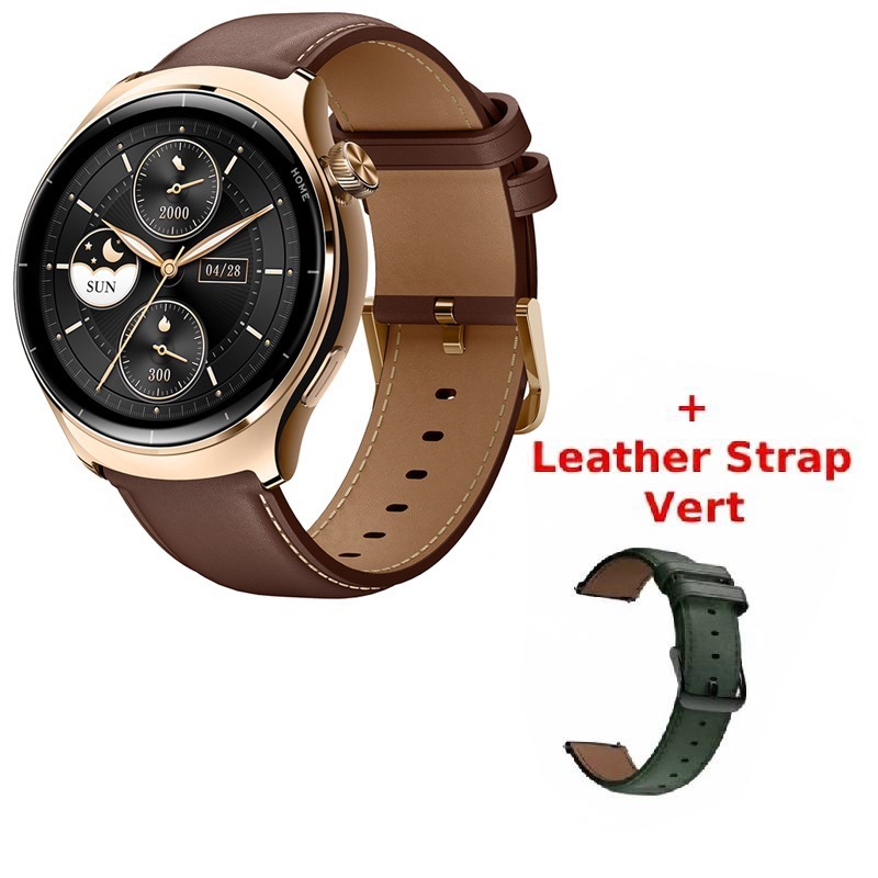 Montre Connectée MIBRO Lite 3 Pro Rose Gold + Leather Strap Vert