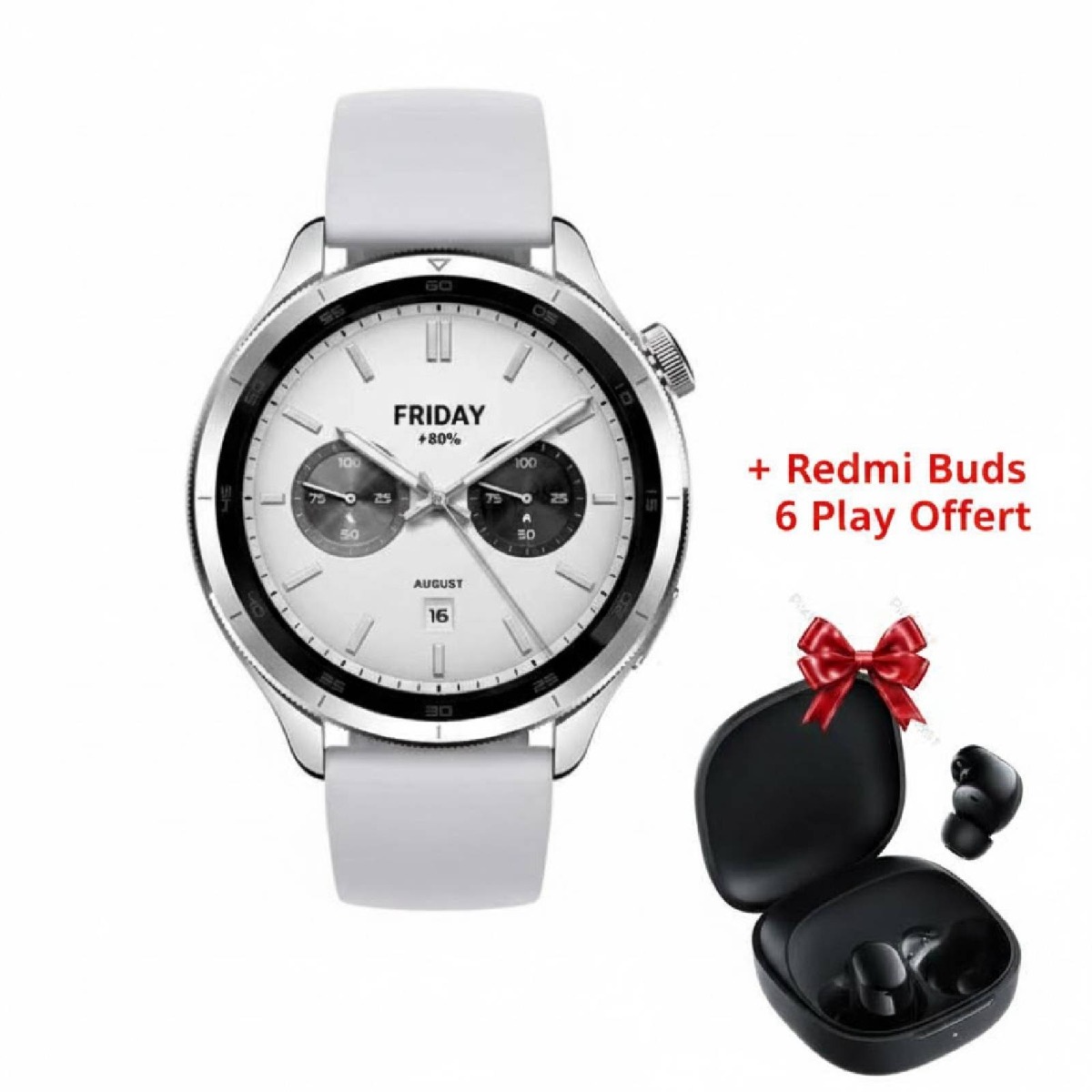 Montre Connectée XIAOMI Watch S4 Avec Redmi Buds 6 Play - Silver