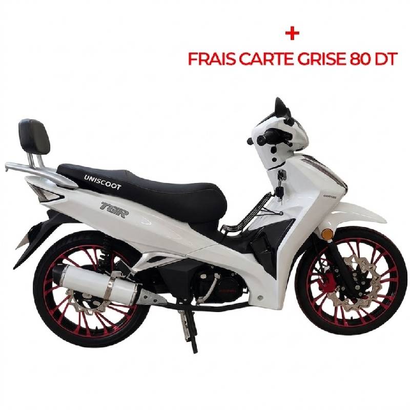 Moto UNISCOOT TIGER 125CC - Blanc