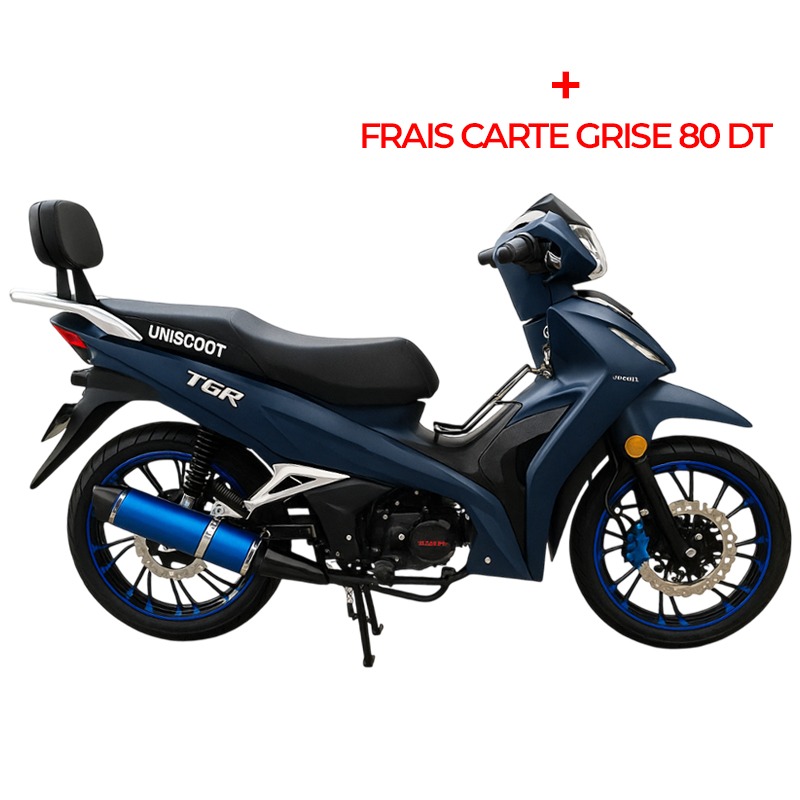 Moto UNISCOOT TIGER 125CC - Bleu