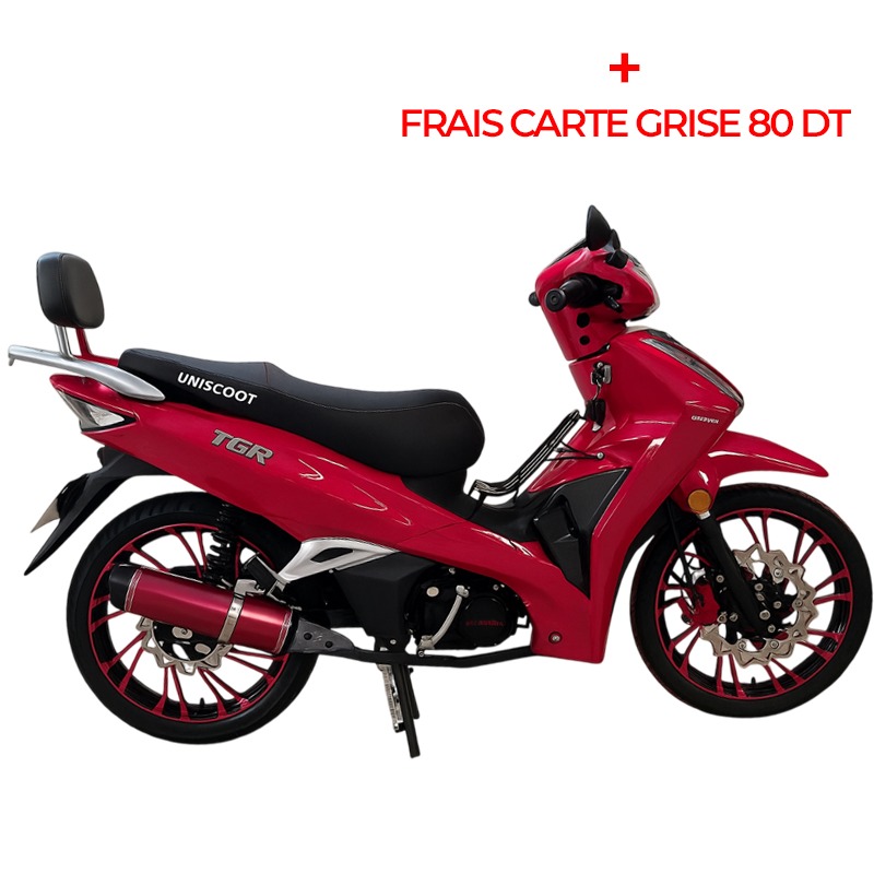 Moto UNISCOOT TIGER 125CC - Rouge