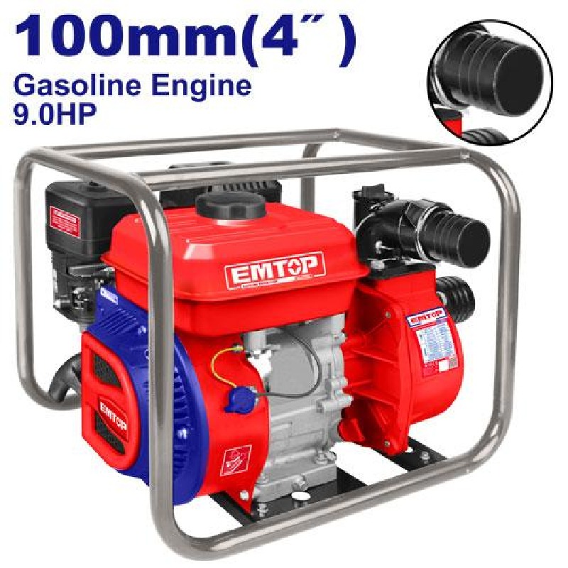 Motopompe essence EMTOP 9cv 4" 1500l/min EGWP10012