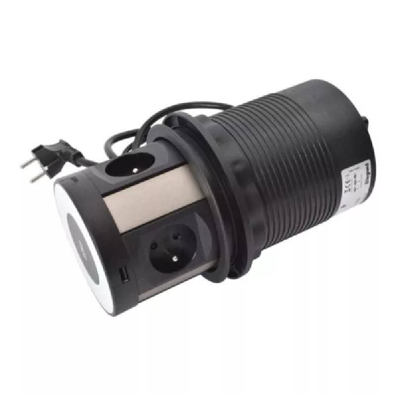 Multiprise LEGRAND Incara Tower 4 Prises 2P+T + 4 USB + Charge à Induction