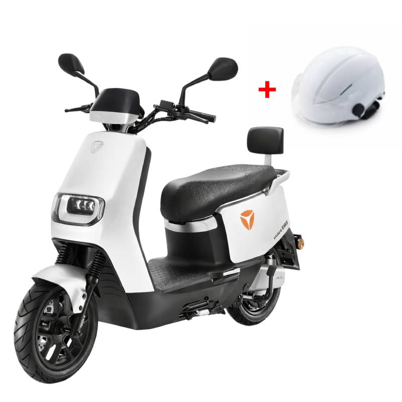 Bundel Scooter électrique Yadea E8S Blanc Avec Casque Offerte