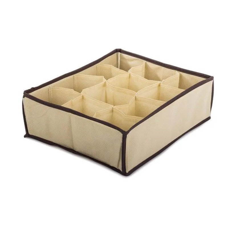 Organisateur De Rangement avec 12 Tiroir - Beige