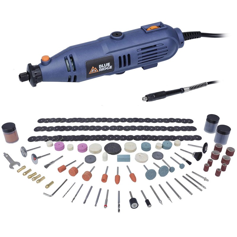 Outil Rotatif Electrique Blue Ridge BR3100 Avec Accessoires - Bleu