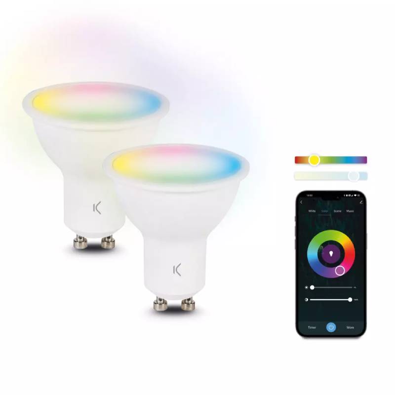 PACK 2 AMPOULES SMART LED KSIX BXBULBGU12 - Blanc