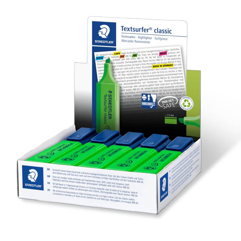 Pack 10 de Surligneurs STAEDTLER Textsurfer Classic - Vert