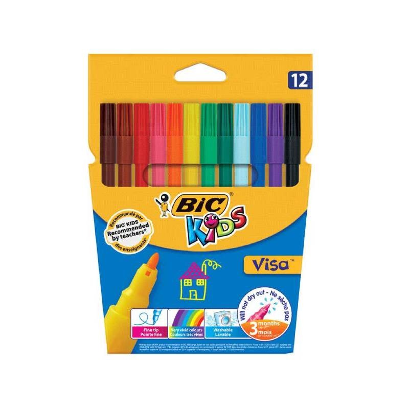 Pack de 12 Feutres BIC KIDS - Assortie 888695