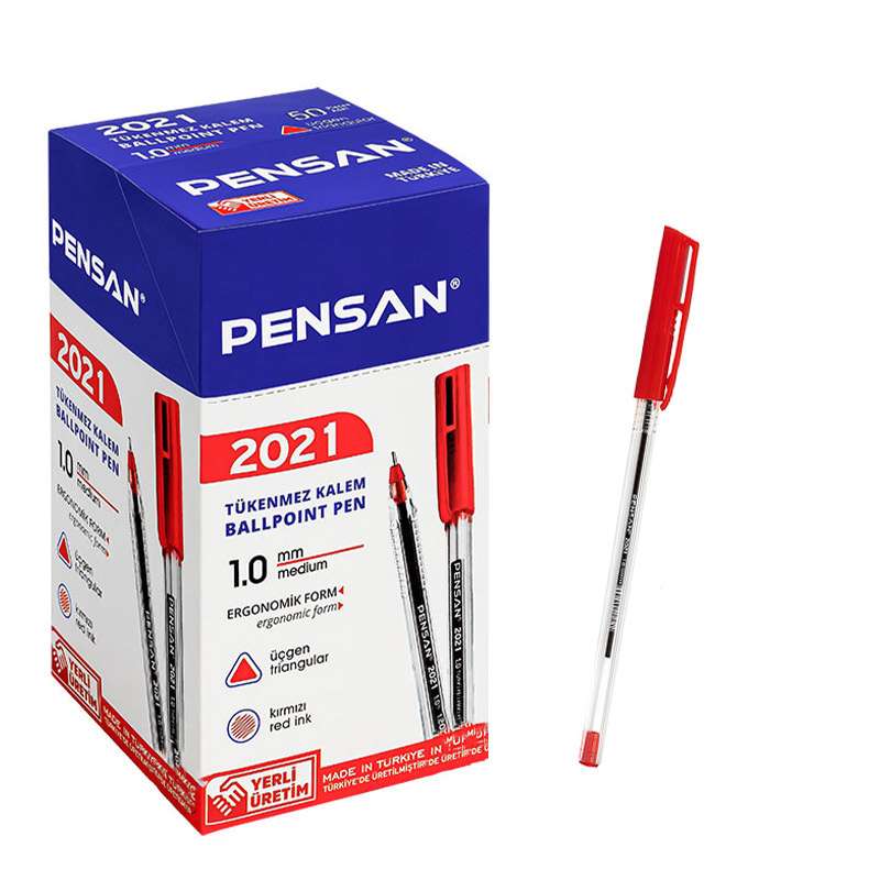 Pack De 50 Stylos à Bille PENSAN - Rouge