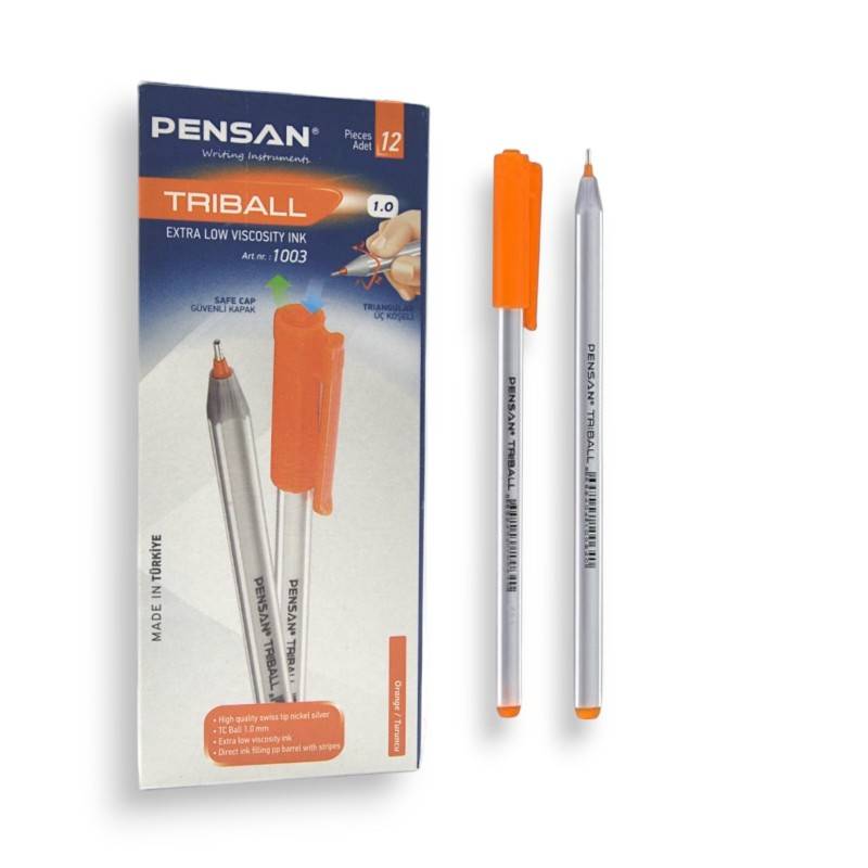 Pack de 12 Stylos à Bille PENSAN Triball - Orange