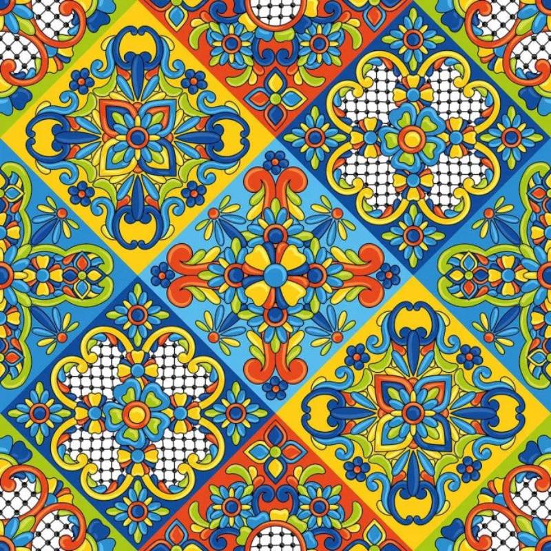 Pack de 4 carreaux Boss Tape En PVC 30 x 30 cm - Mexicain