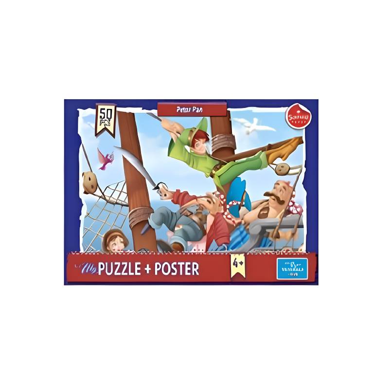 Pack De Puzzles YAMAMA DISNEY Peter Pan 50 pièces Plus Surprise
