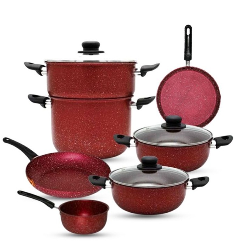 Pack El Gusto By COOK'ART De 10 Pièces - Rouge