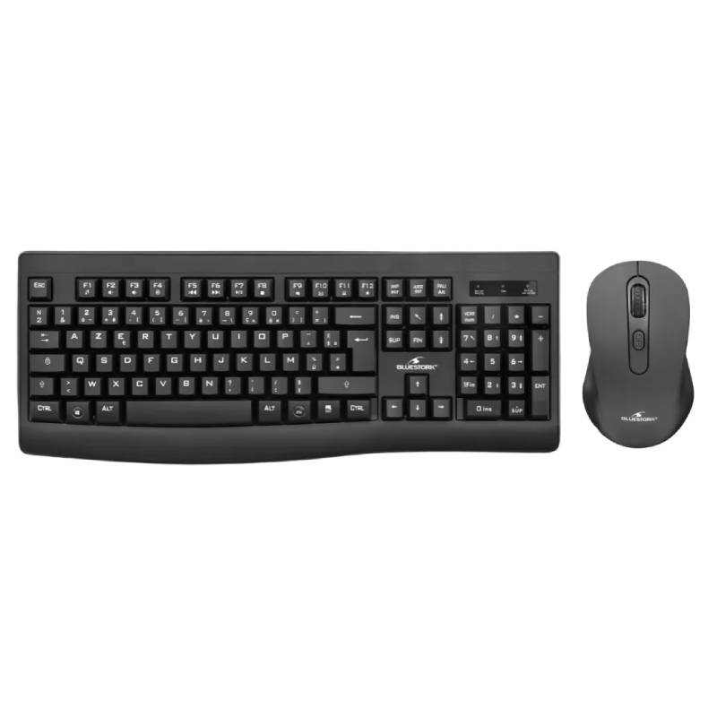 Pack Office Clavier et Souris Sans Fil BLUESTORK PACK-WL-OFF-R2-FR - Noir