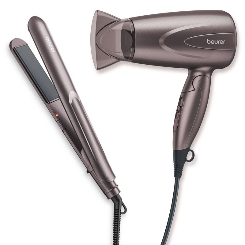 Pack Sèche Cheveux & Lisseur BEURER HS15 - Gris