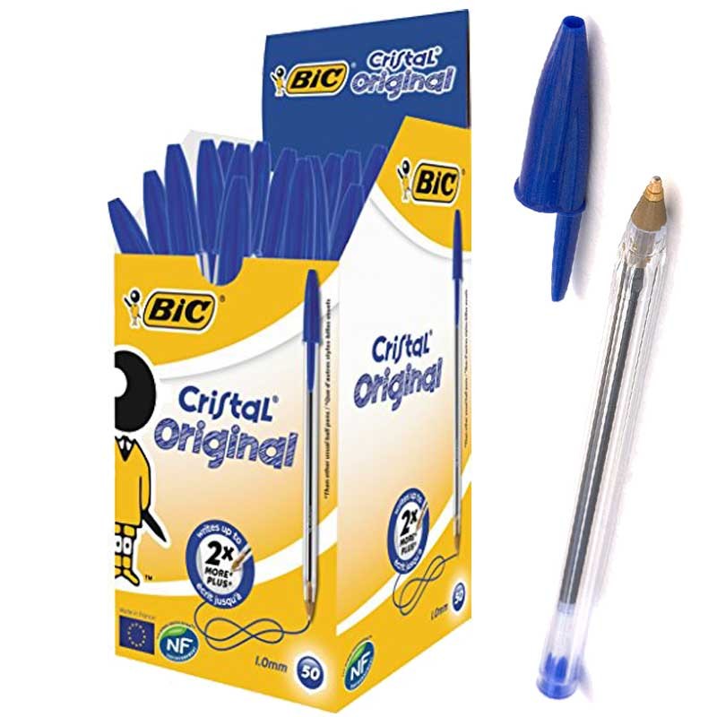 Pack de 20 Stylos à Bille BIC Cristal Original 1.0 mm - Bleu