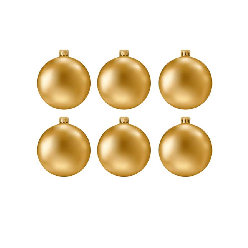 Pack de 6 Boules de Décoration Pour Sapin KM803-D